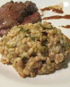 Ризотто из перловки с кабачками