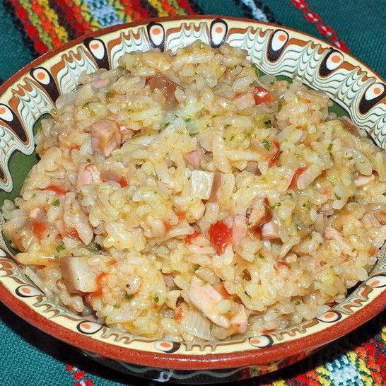 Рецепт ризотто с беконом