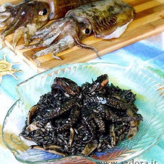 Рецепт ризотто с чернилами каракатицы