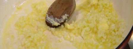 ризотто с грибами, капустой кале и беконом. Шаг 3