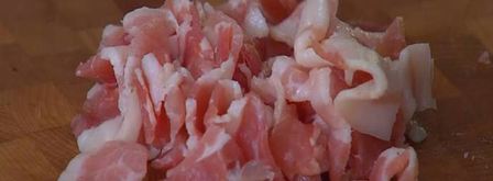 ризотто с грибами, капустой кале и беконом. Шаг 4