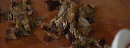 ризотто с грибами, капустой кале и беконом. Шаг 5