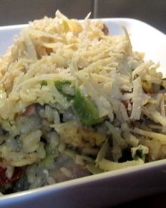 Ризотто с кабачками и курицей