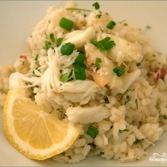 Рецепт ризотто с крабом
