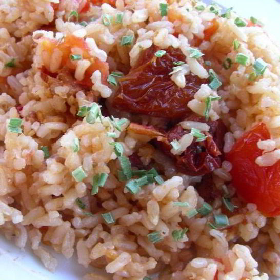 Рецепт ризотто с помидорами и вялеными томатами
