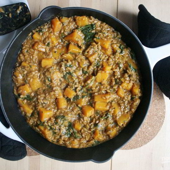 Рецепт ризотто с тыквой и шпинатом