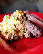 Ризотто с уткой и ветчиной