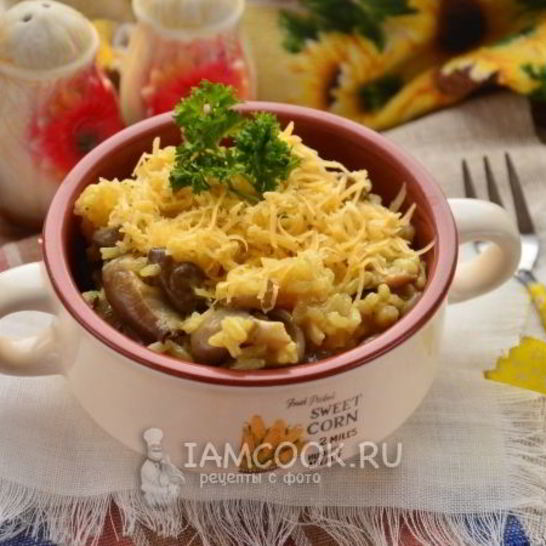 Рецепт ризотто с вешенками