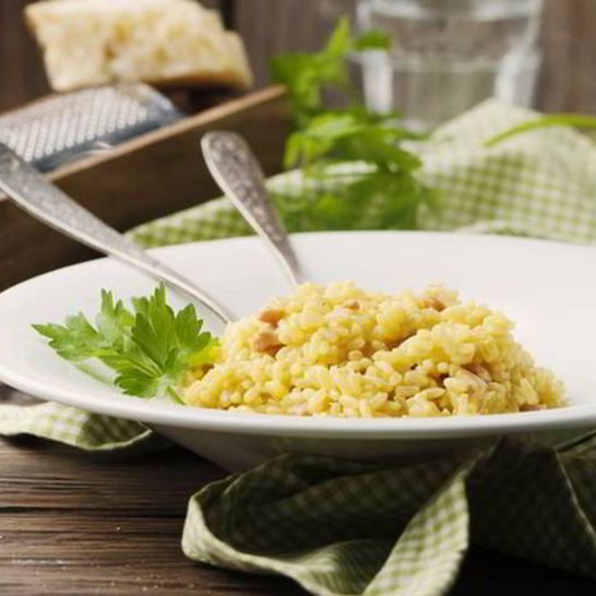 Рецепт ризотто с ветчиной и цукини