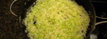 ризотто со шпинатом и козьим сыром. Шаг 3