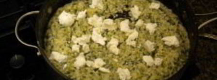 ризотто со шпинатом и козьим сыром. Шаг 5