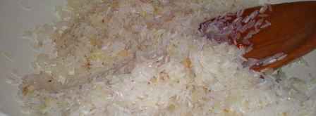 желтое ризотто с морепродуктами. Шаг 7