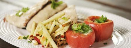 филе сома с запеченными помидорами. Шаг 5