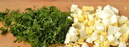 кальмары фаршированные рисом и яйцом. Шаг 6