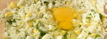 кальмары фаршированные рисом и яйцом. Шаг 8