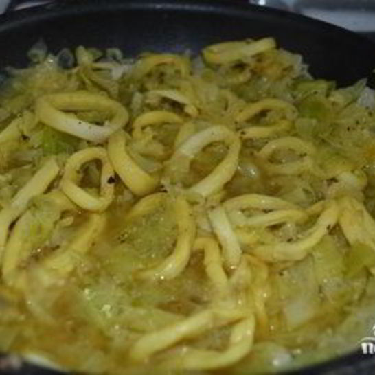 Рецепт кальмаров с капустой тушеные