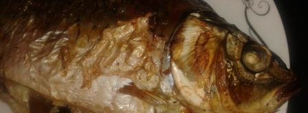 карп запеченный с грибами в сметане. Шаг 9