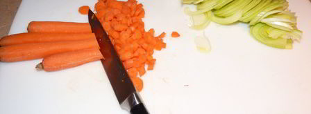 лосось с луком пореем и морковью. Шаг 2