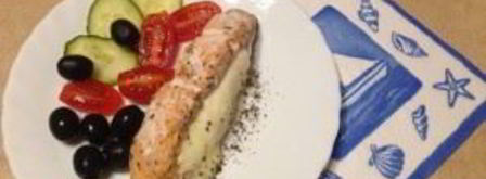 лосось, запеченный с моцареллой. Шаг 8