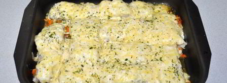 пикша, запеченная на овощах под сыром. Шаг 5