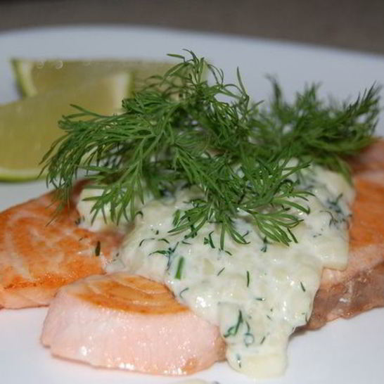 Рецепт семги под соусом камамбер