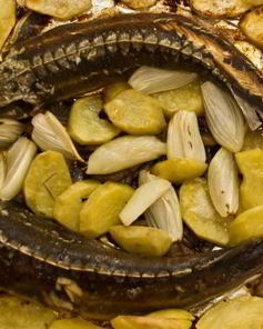 Стерлядь запеченная