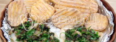 треска с картофельными ломтиками. Шаг 7