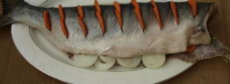 запеченная горбуша с овощами. Шаг 2