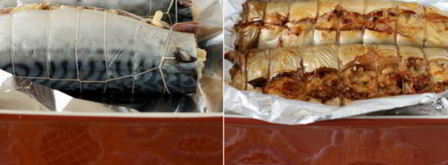 запеченная скумбрия с орехами и сыром. Шаг 3