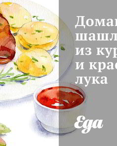 Домашние шашлыки из курицы и красного лука