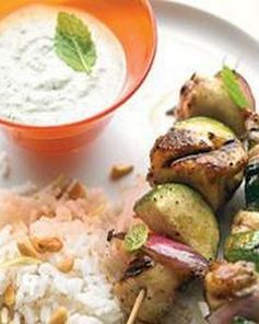 Куриный шашлык по-гречески с цуккини