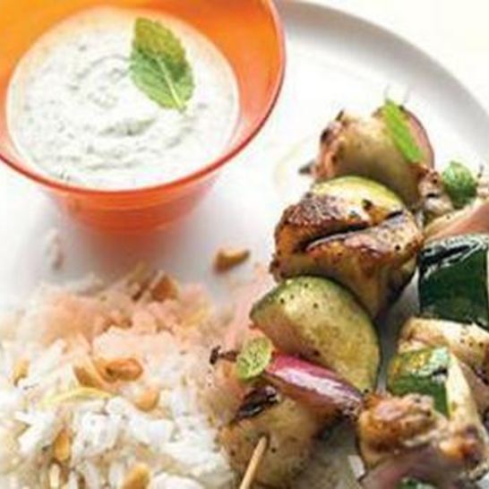 Рецепт куриного шашлыка по-гречески с цуккини