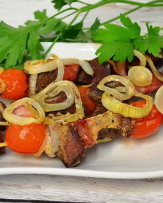 Печеночный шашлык