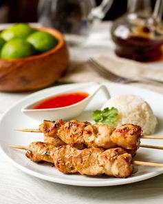 Шашлычки из курицы в соевом маринаде