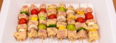 шашлычки из свинины с овощами и грибами. Шаг 6