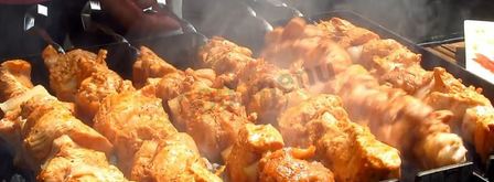 шашлык из индейки с салом. Шаг 11