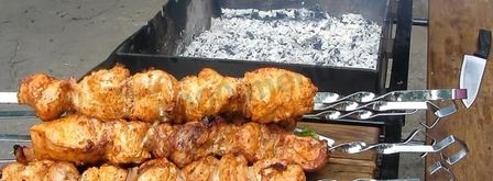 шашлык из индейки с салом. Шаг 13