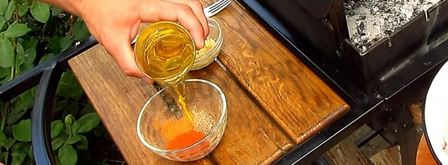 шашлык из индейки с салом. Шаг 4