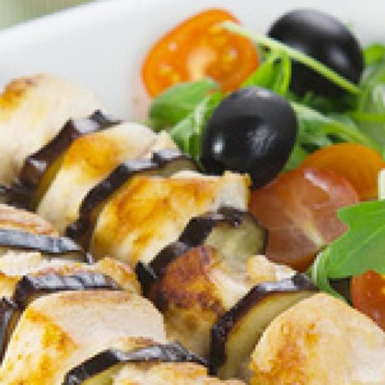 Рецепт шашлыка из куриной грудки с овощами