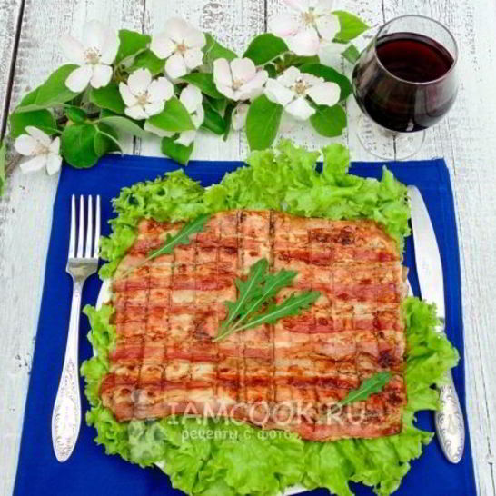 Рецепт шашлыка из куриной грудки в беконе