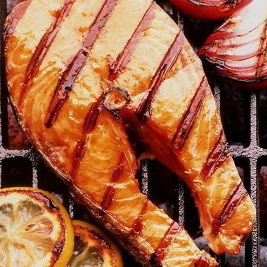 Рецепт шашлыка из семги на решетке