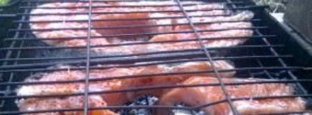 шашлык из семги на решетке. Шаг 5