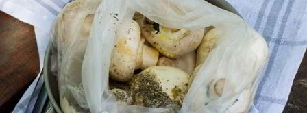 шашлык из шампиньонов на углях. Шаг 7