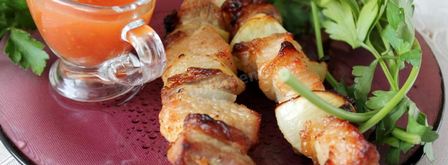 шашлык из свинины с маринадом из лука и кефира. Шаг 5