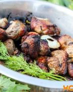 Шашлык из свинины с уксусом и луком