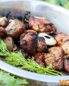 Шашлык из свинины с уксусом и луком
