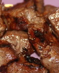 Шашлык из телятины с соевым соусом