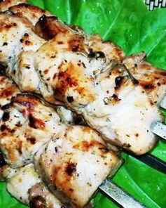 Шашлык в апельсиново-абрикосовой глазури