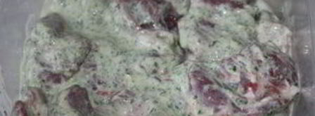 шашлык в мятно-йогуртовом маринаде. Шаг 3