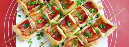 закуска из слоеного теста шашлык. Шаг 11